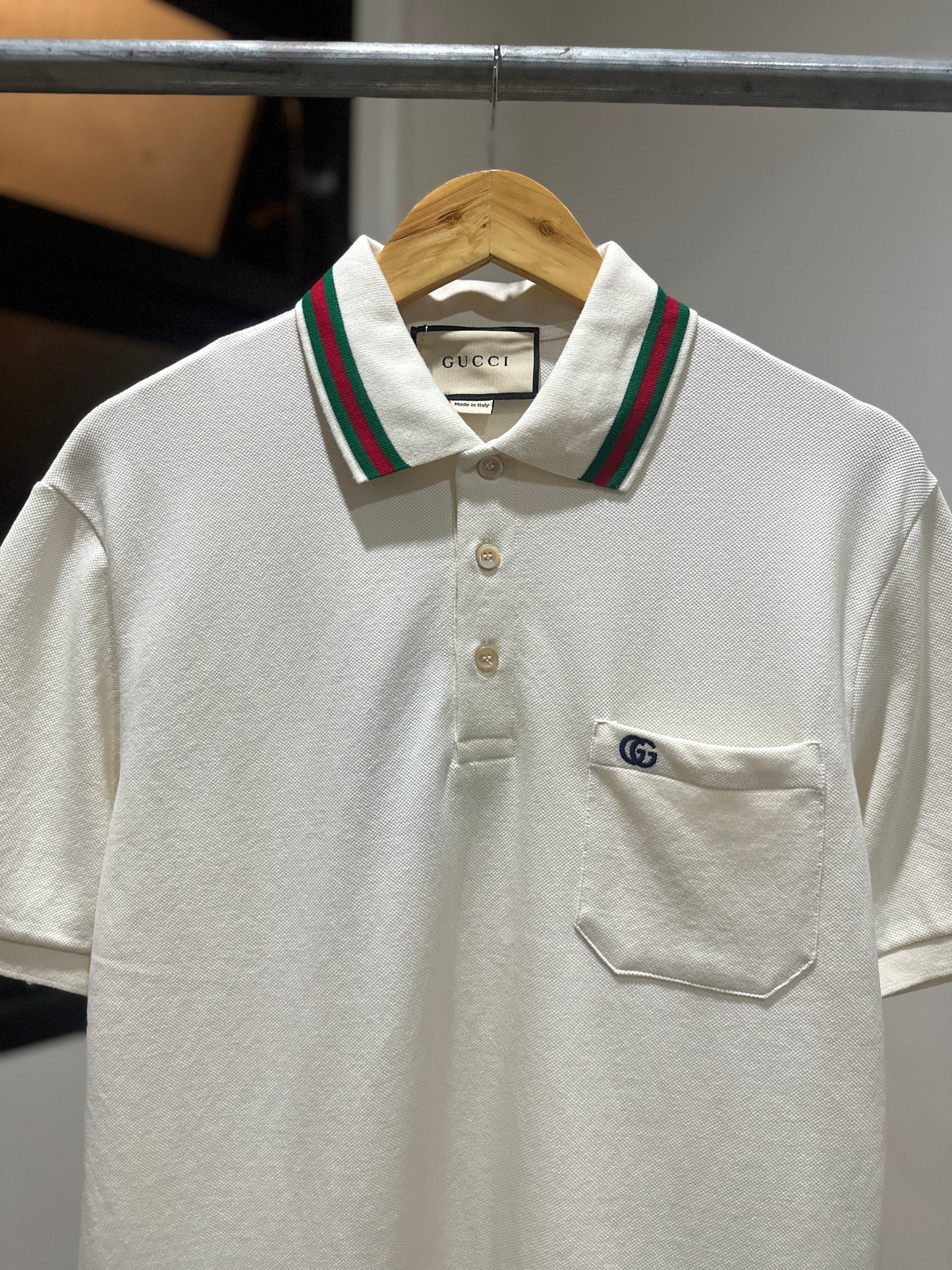 Gucci Cotton Piquet Double G Polo Shirt