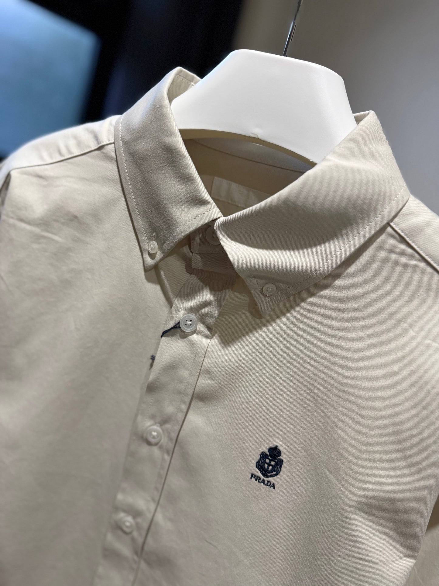 Prada Chalk White Cotton Shirt