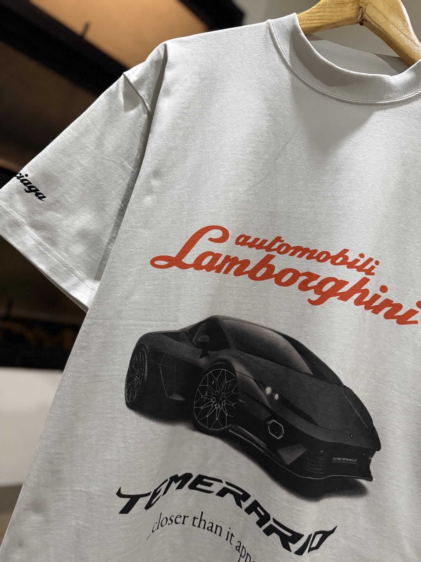 Balenciaga x Lamborghini T-Shirt (Cement White)