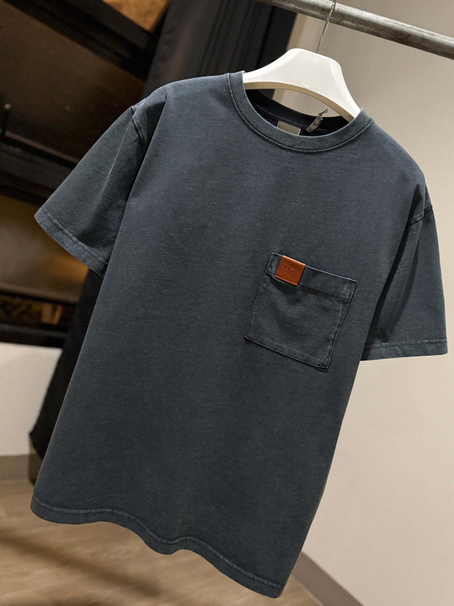 Dior Pocket Relaxed Fit T-Shirt (Gray)