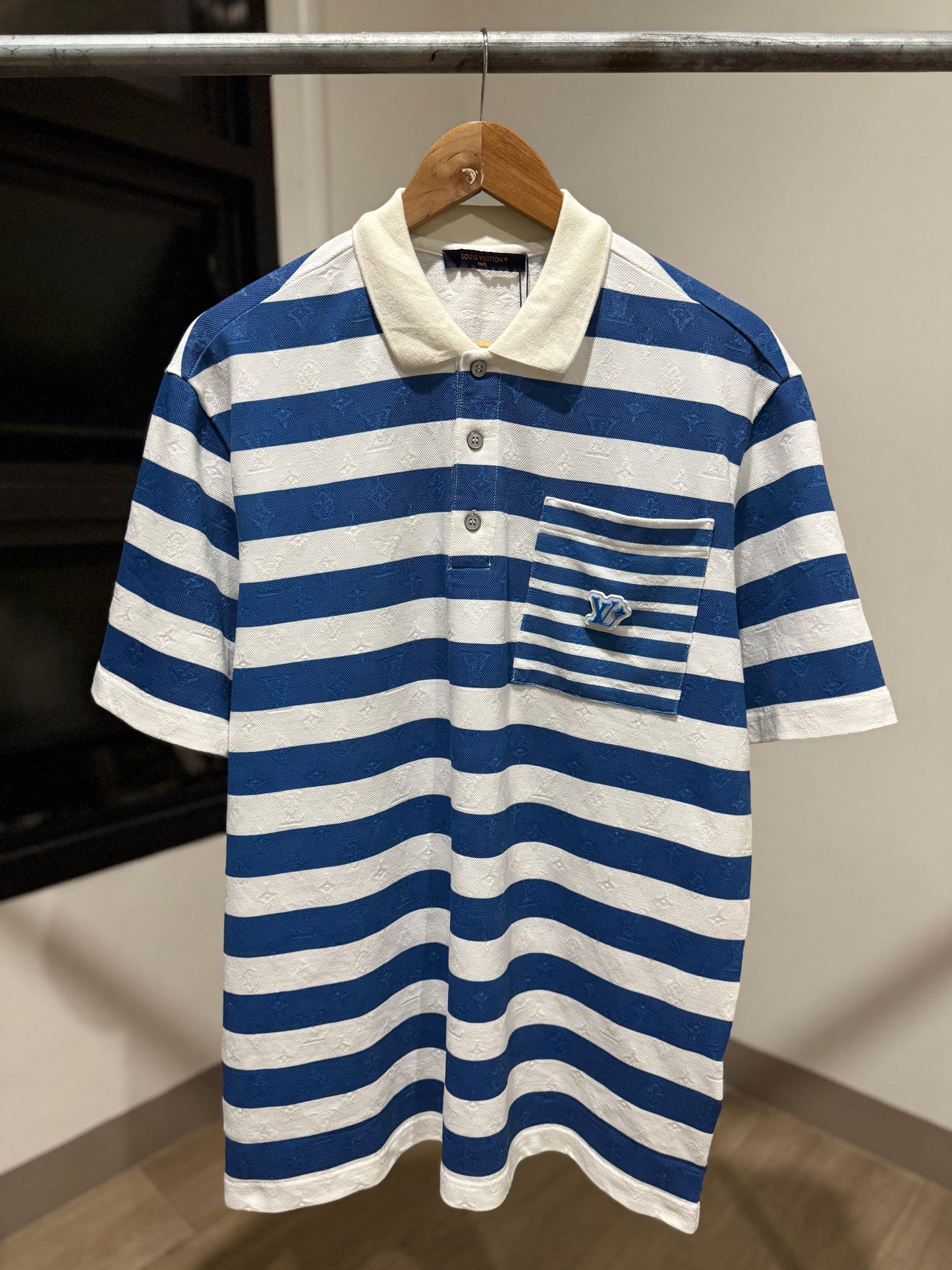 Louis Vuitton Monogram Striped Polo Shirt