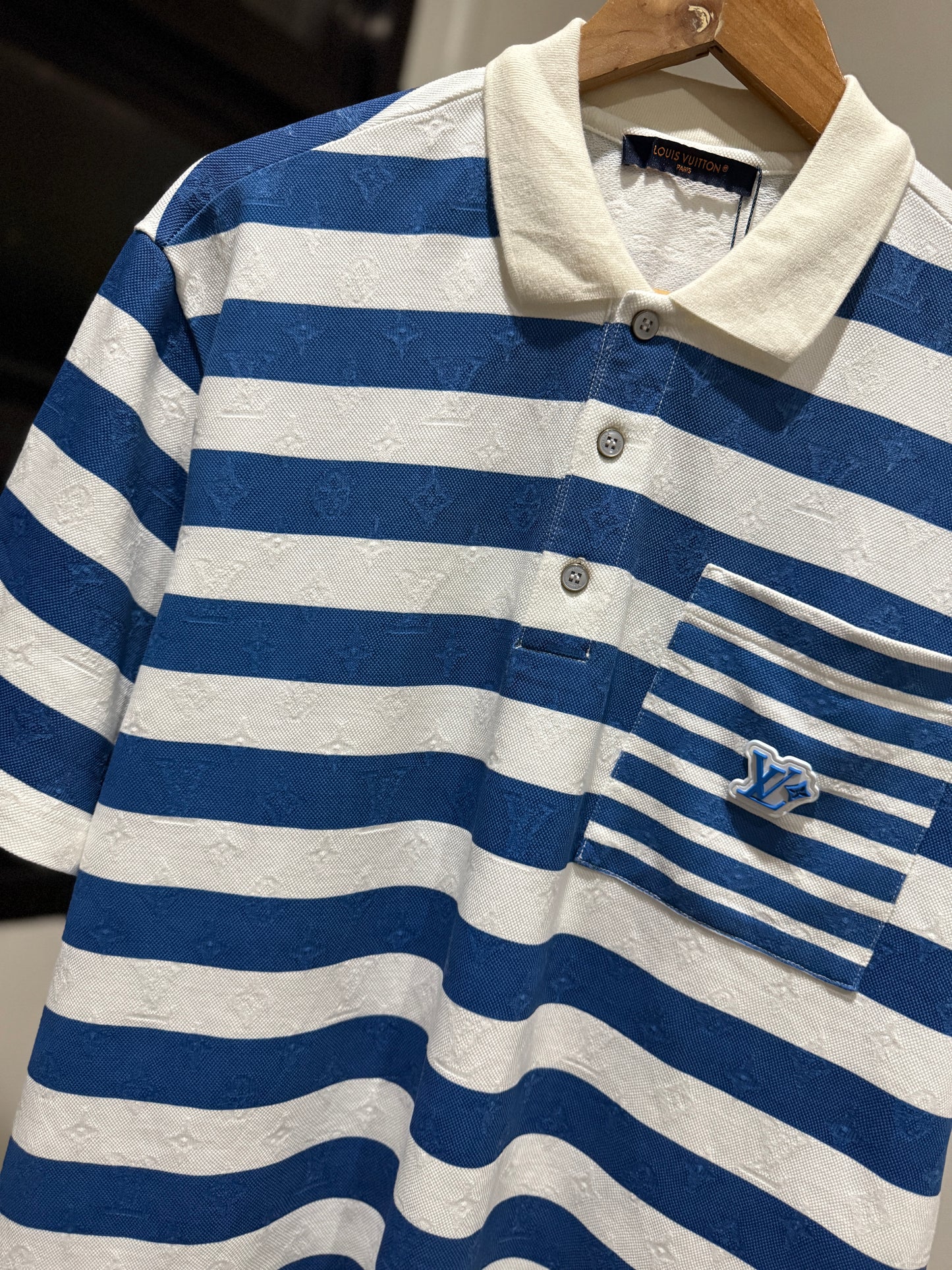 Louis Vuitton Monogram Striped Polo Shirt