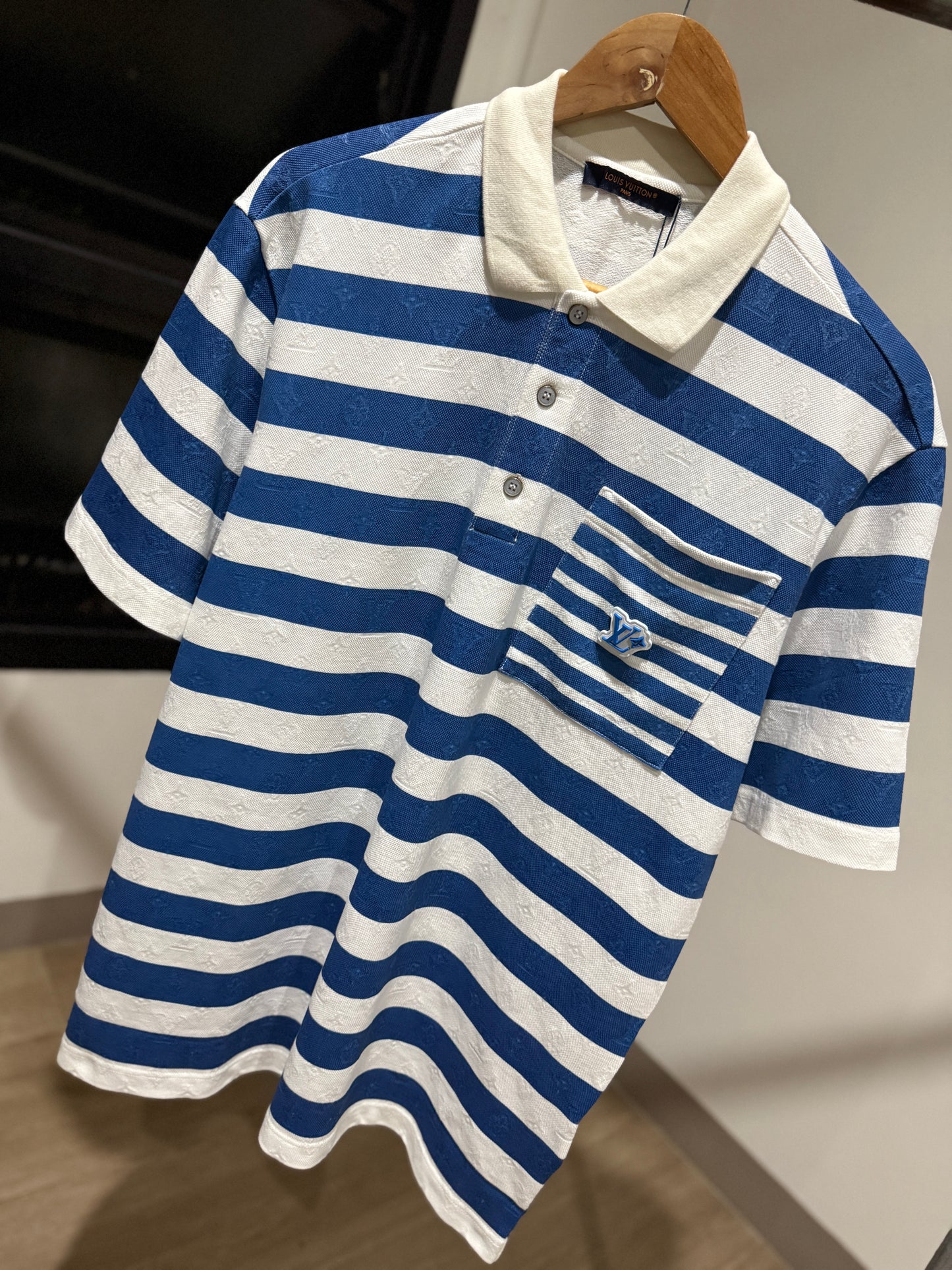 Louis Vuitton Monogram Striped Polo Shirt