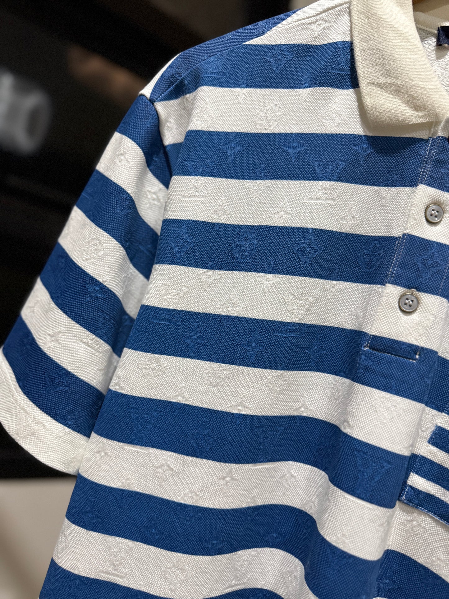 Louis Vuitton Monogram Striped Polo Shirt
