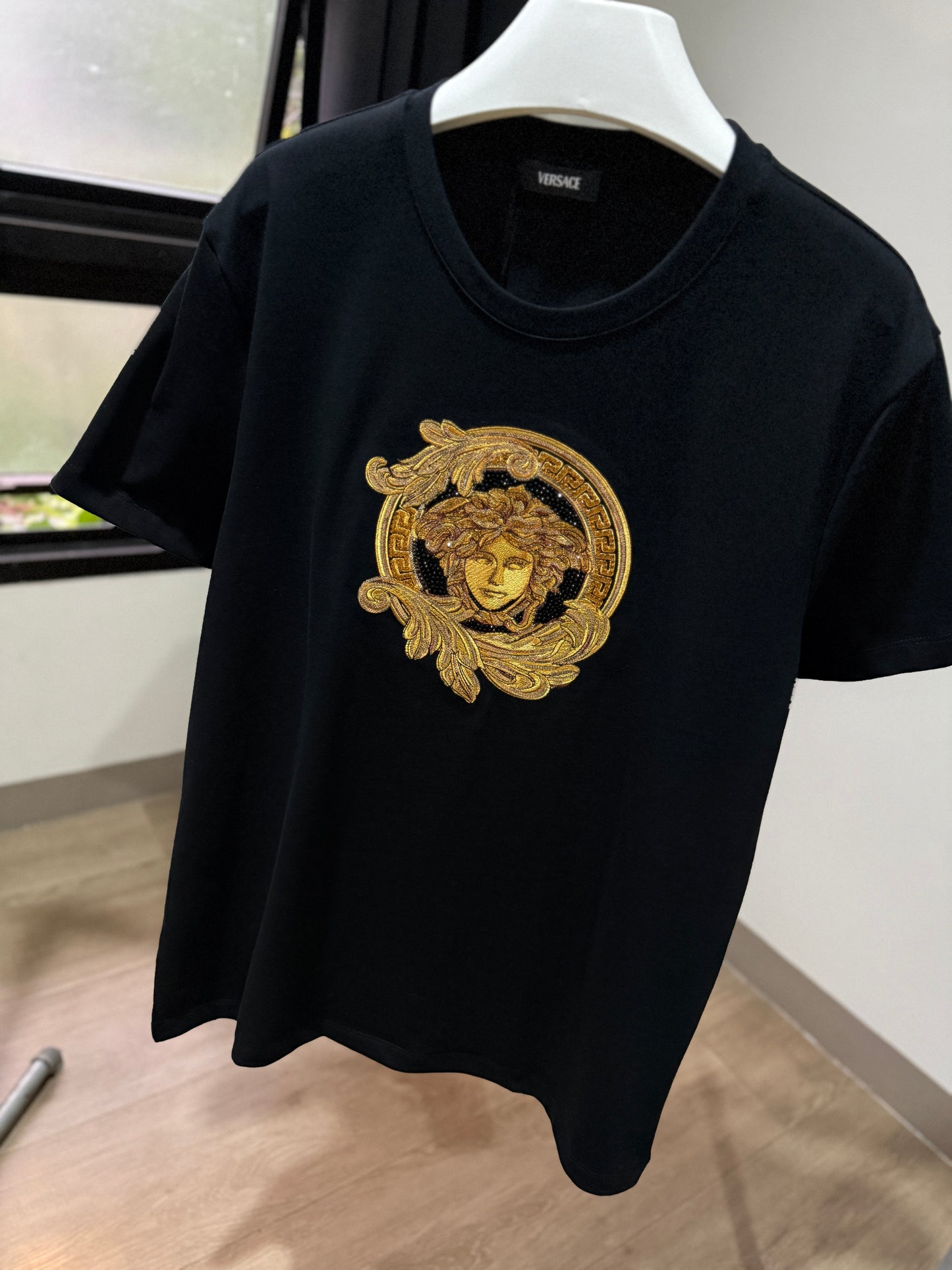 Versace Embellished Cotton T-Shirt