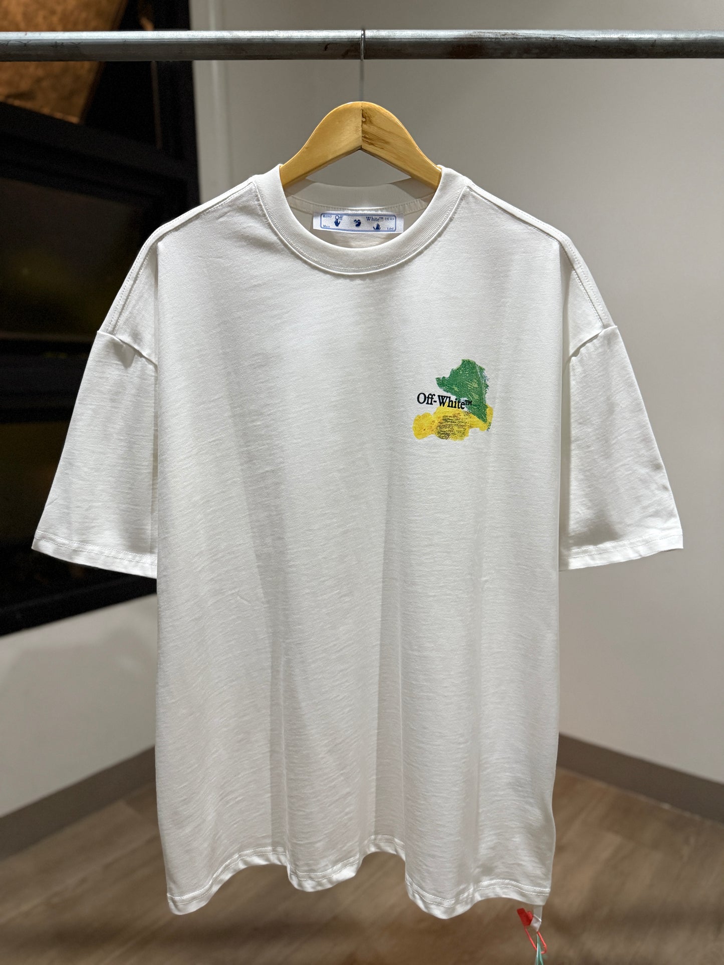 Off-White Brush Stroke Arrow Tee (Oversized/White)