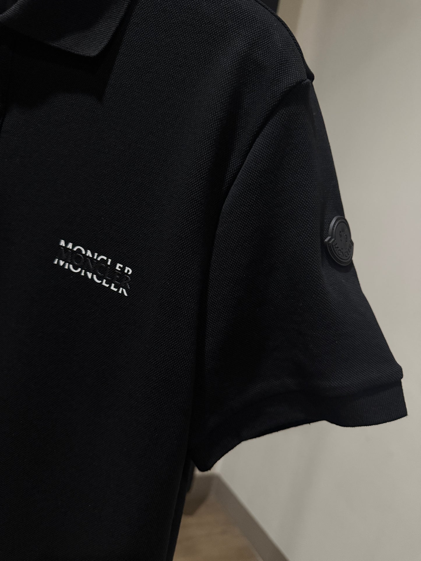 Moncler Button Polo Shirt (Black)