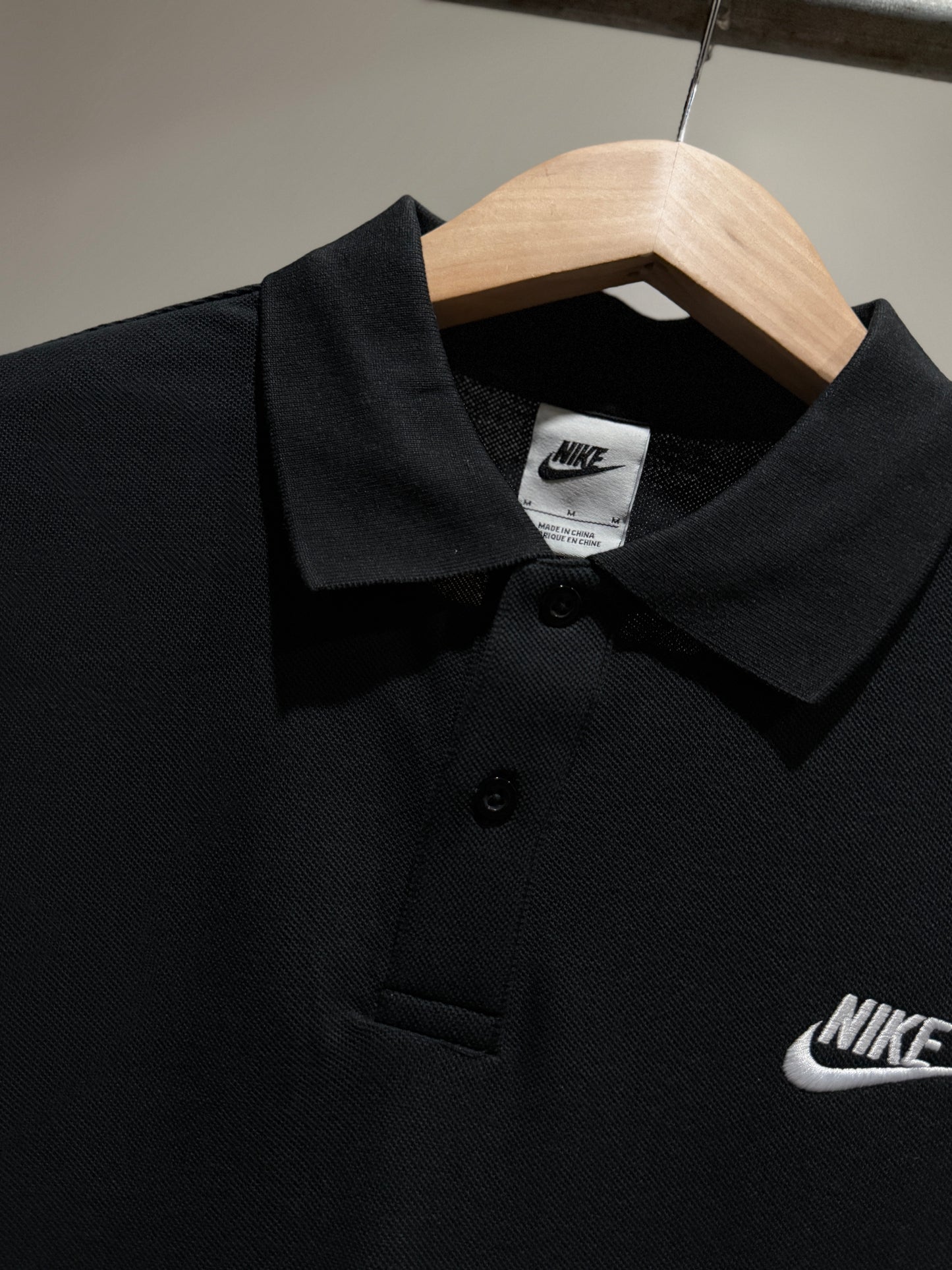 Nike Pique Polo Shirt (Black)