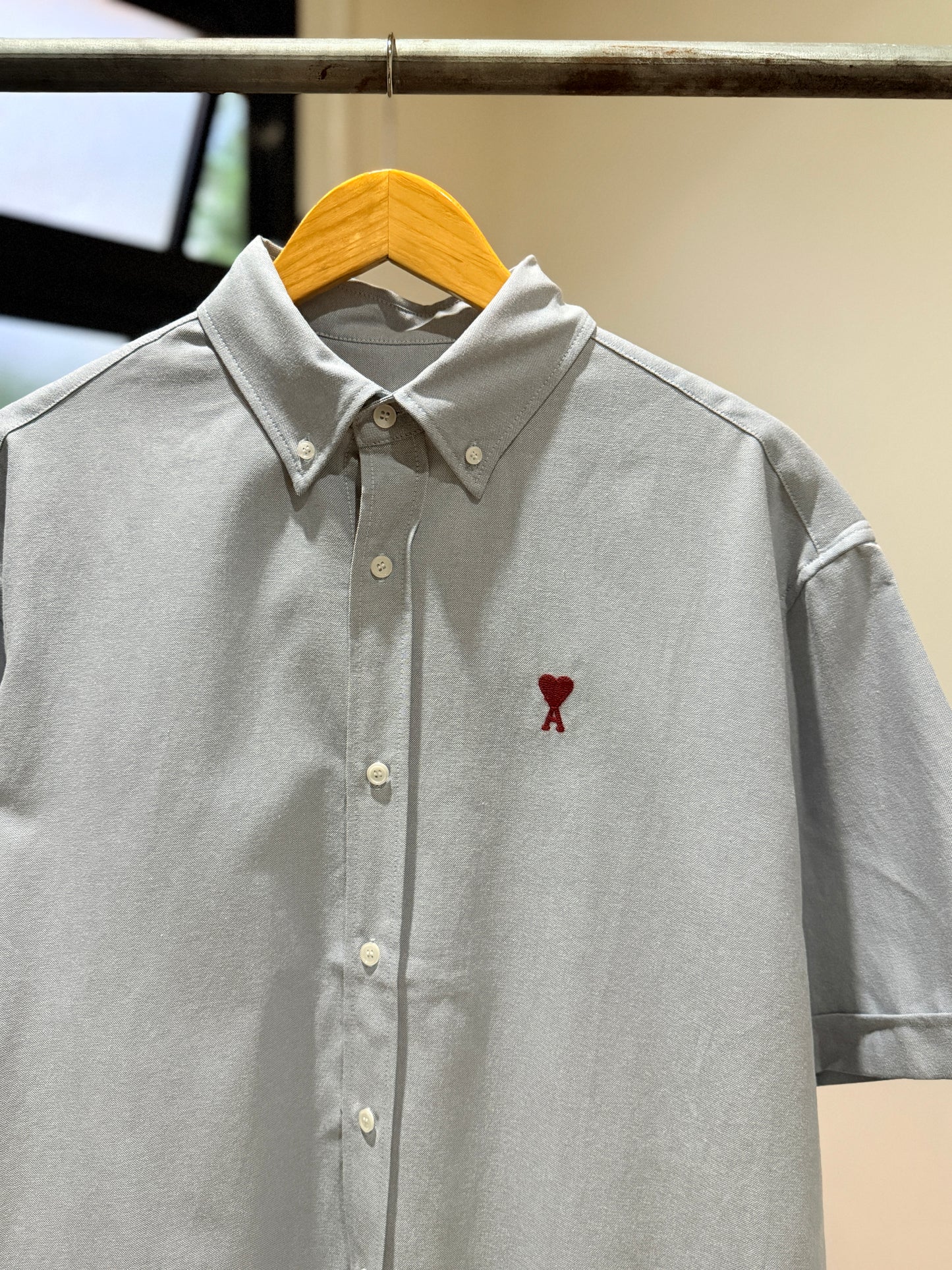 AMI Paris Short Sleeve Shirt (Boxy/Blue Note)