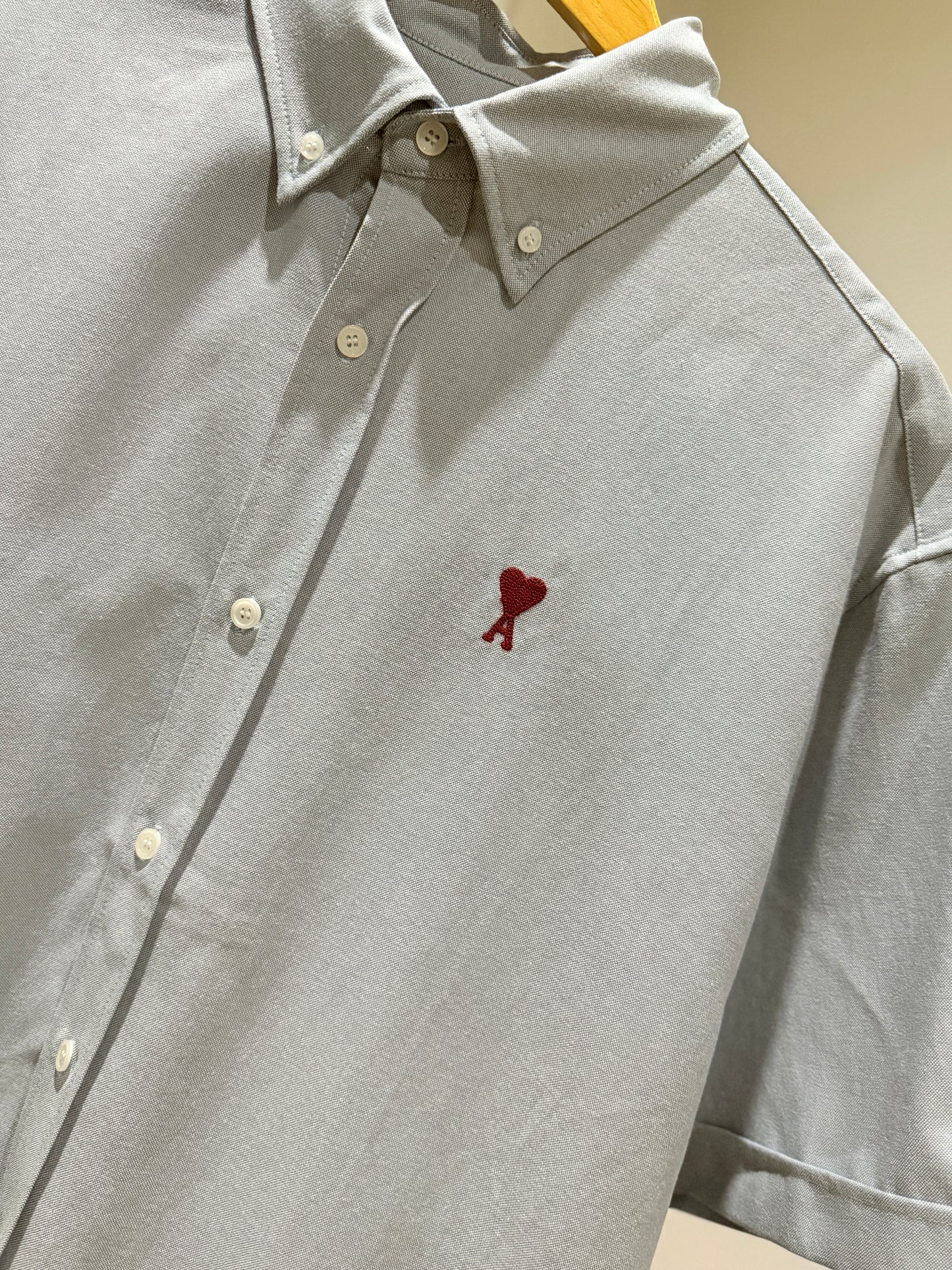 AMI Paris Short Sleeve Shirt (Boxy/Blue Note)