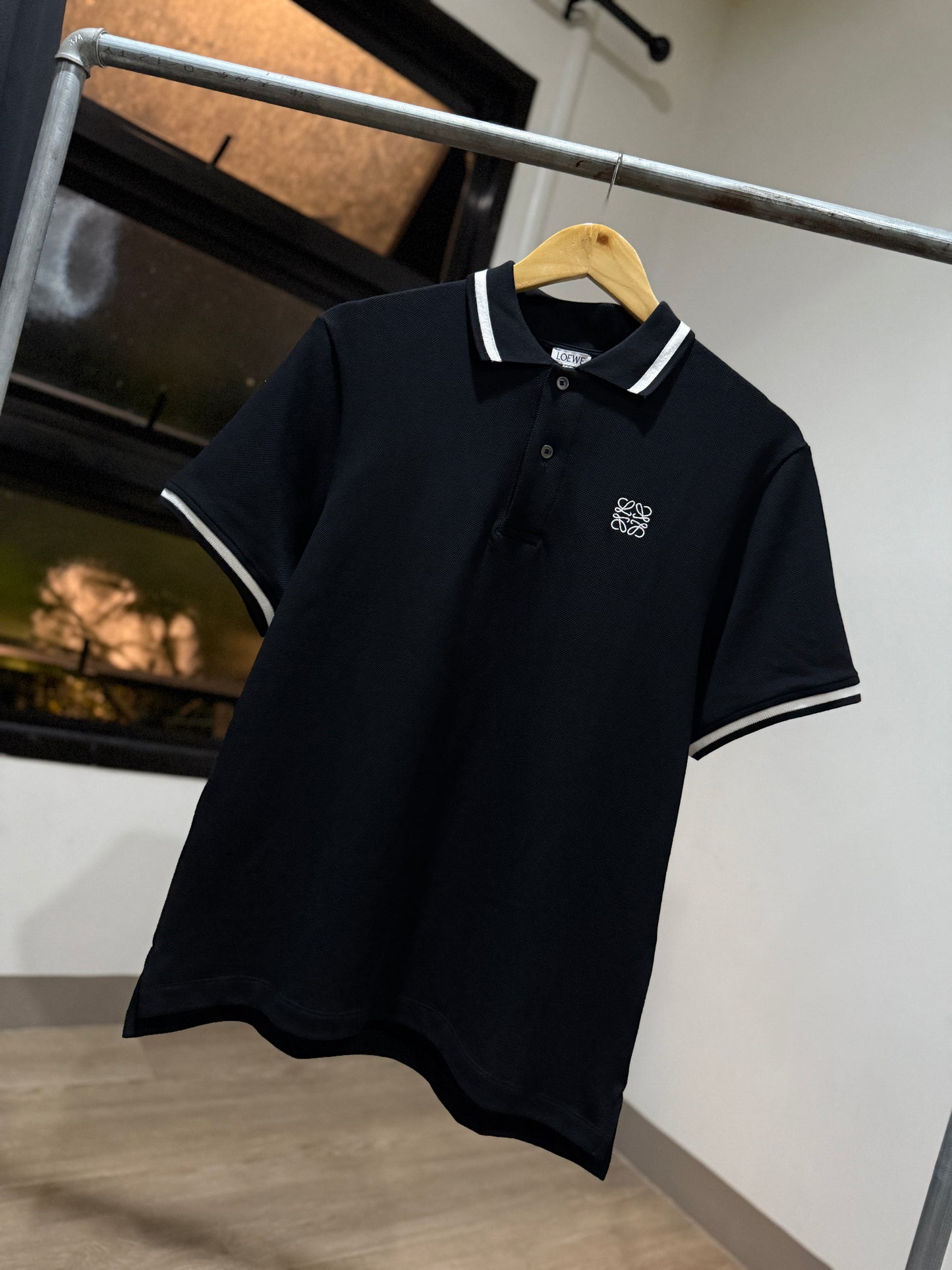 Loewe Anagram Polo Shirt (Black)