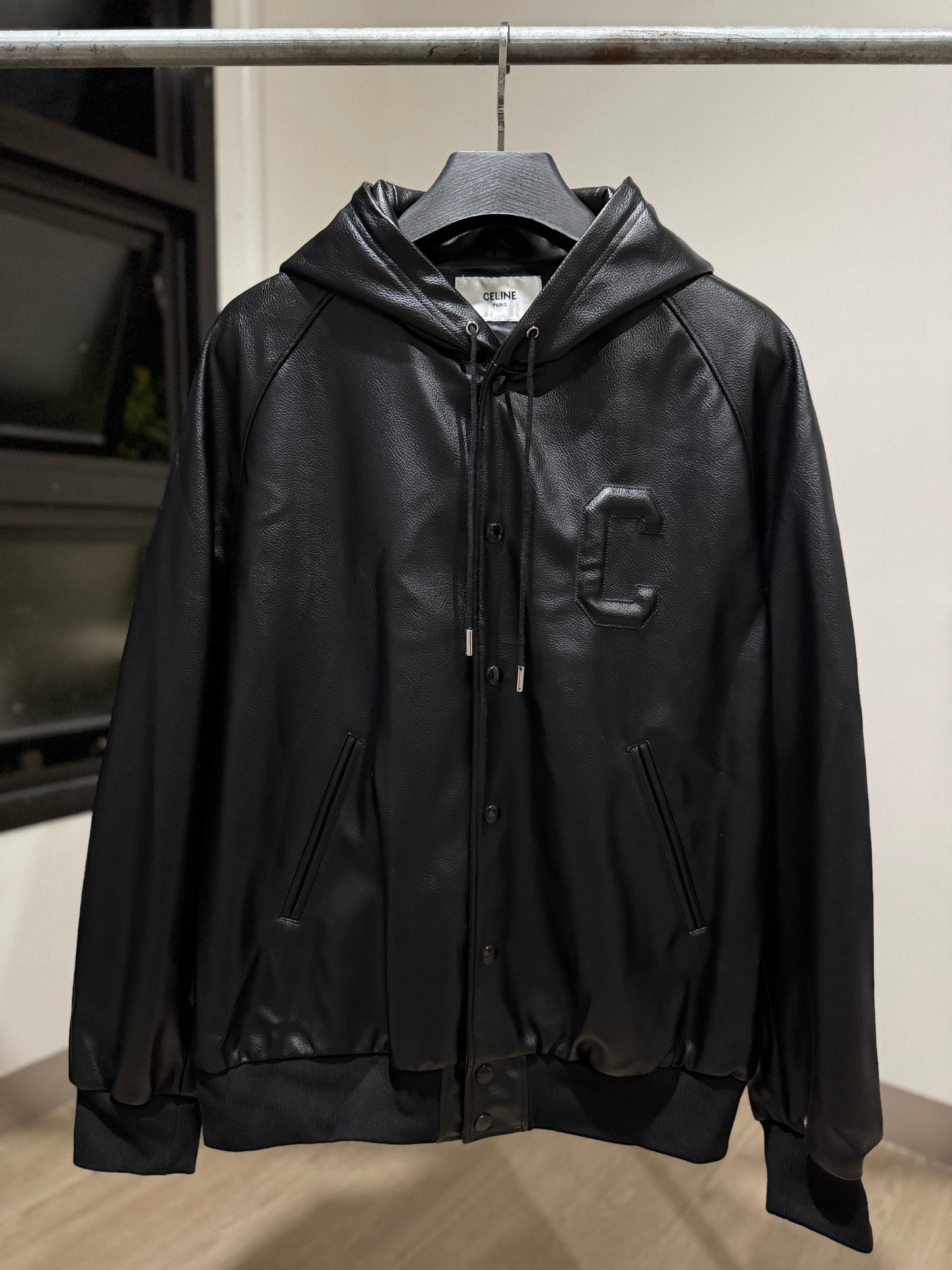 Celine Hooded Leather Jacket