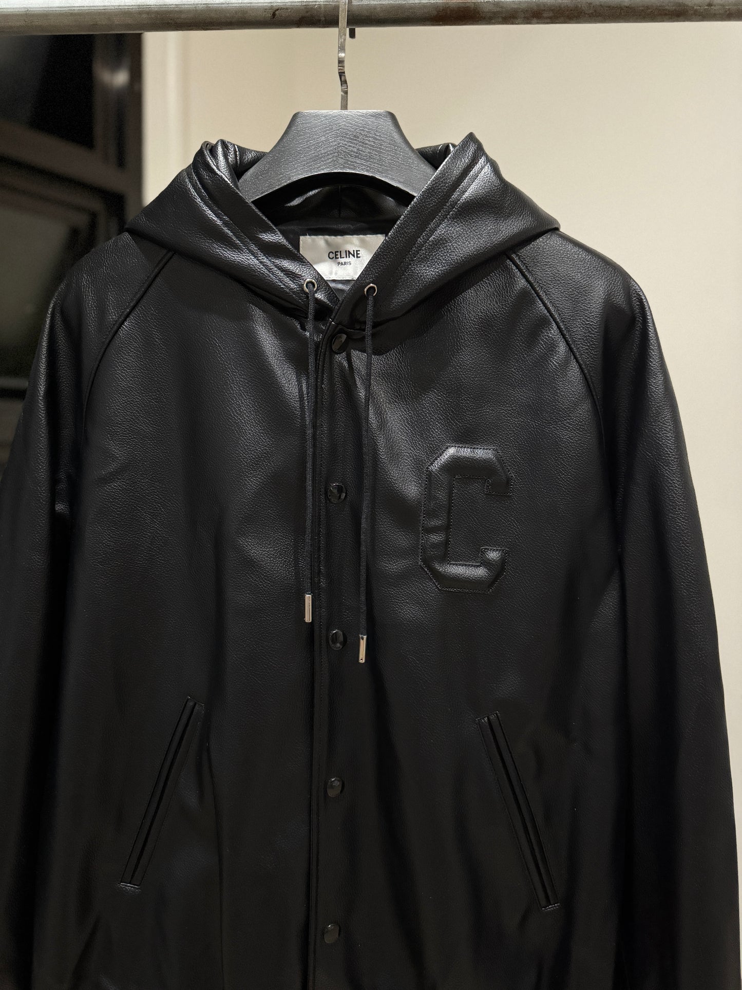 Celine Hooded Leather Jacket