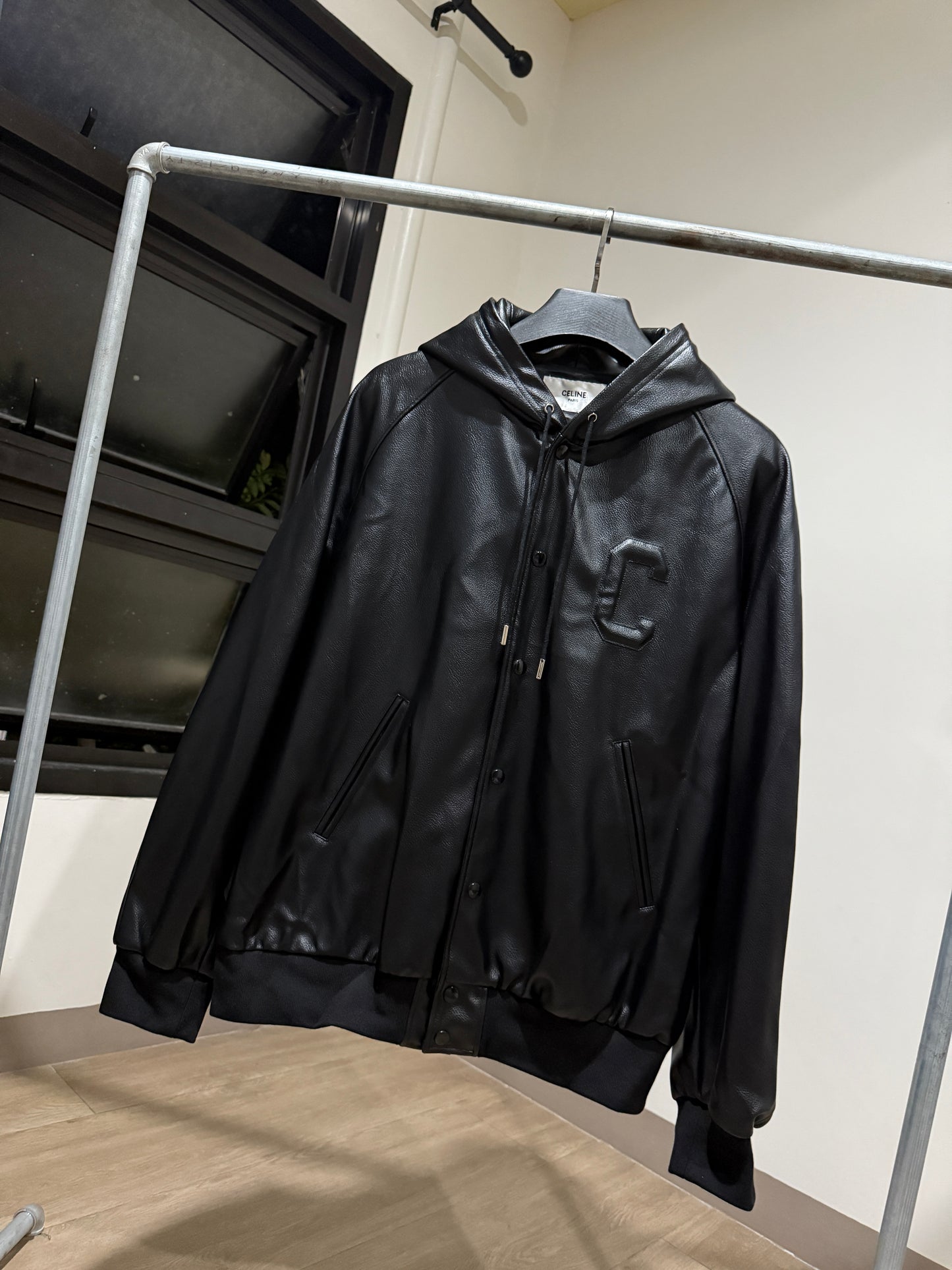 Celine Hooded Leather Jacket