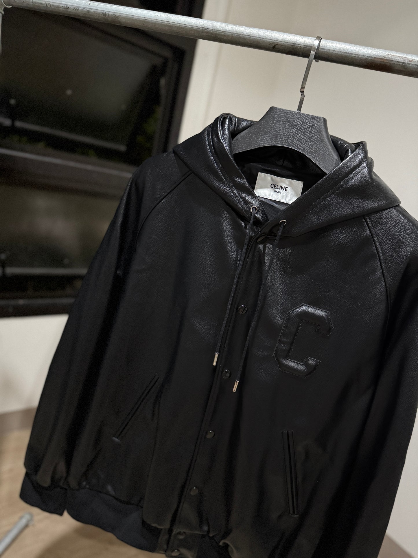 Celine Hooded Leather Jacket