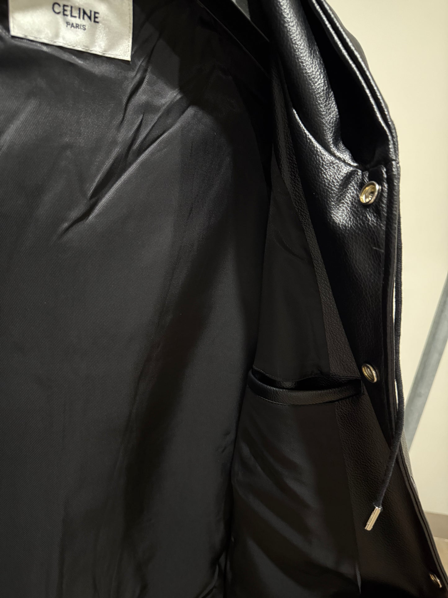 Celine Hooded Leather Jacket