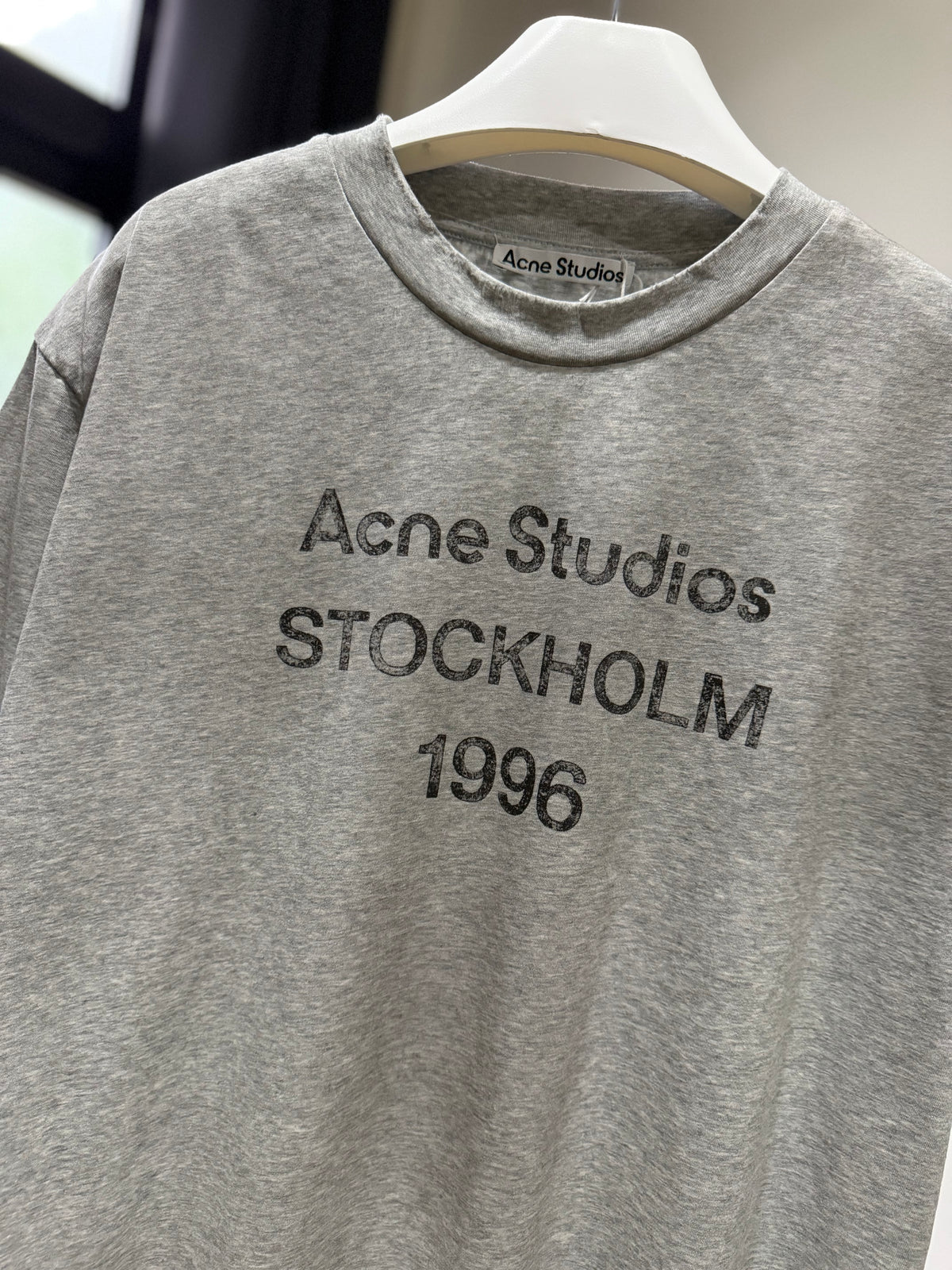 Acne Studios Sprayed Logo T-Shirt (Gray)