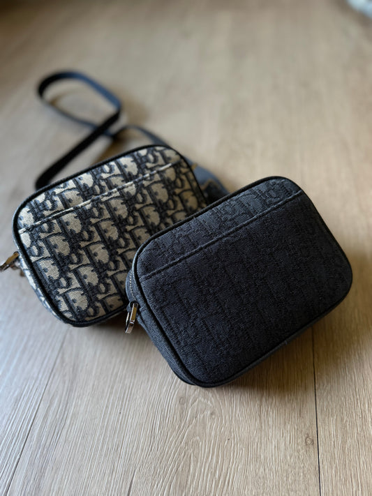 Dior Mini Safari with Strap (Oblique Black)