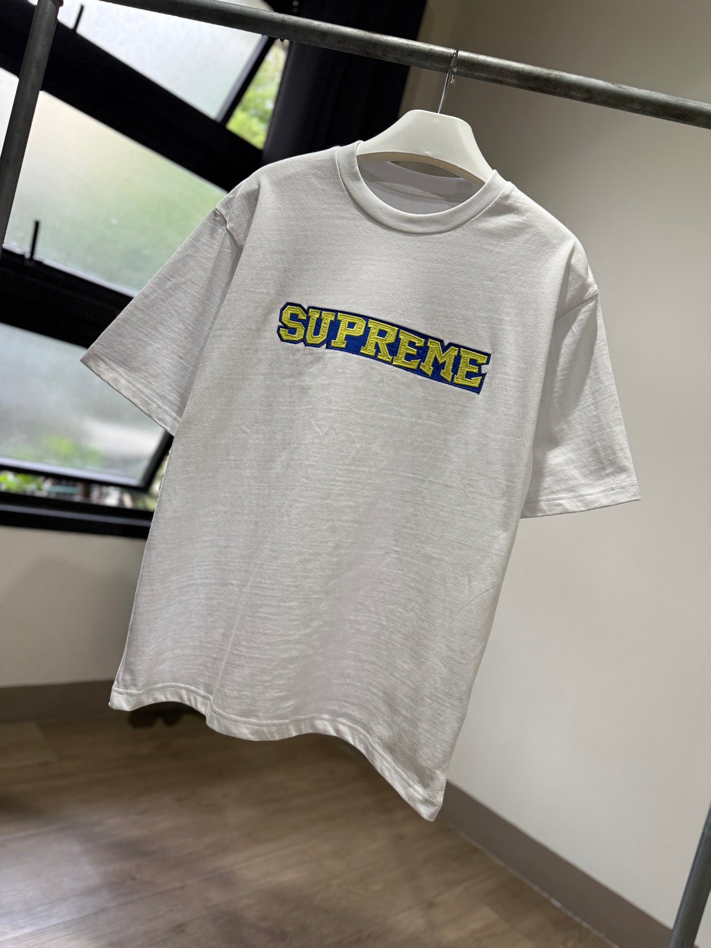 Supreme Satin Applique Tee (White)