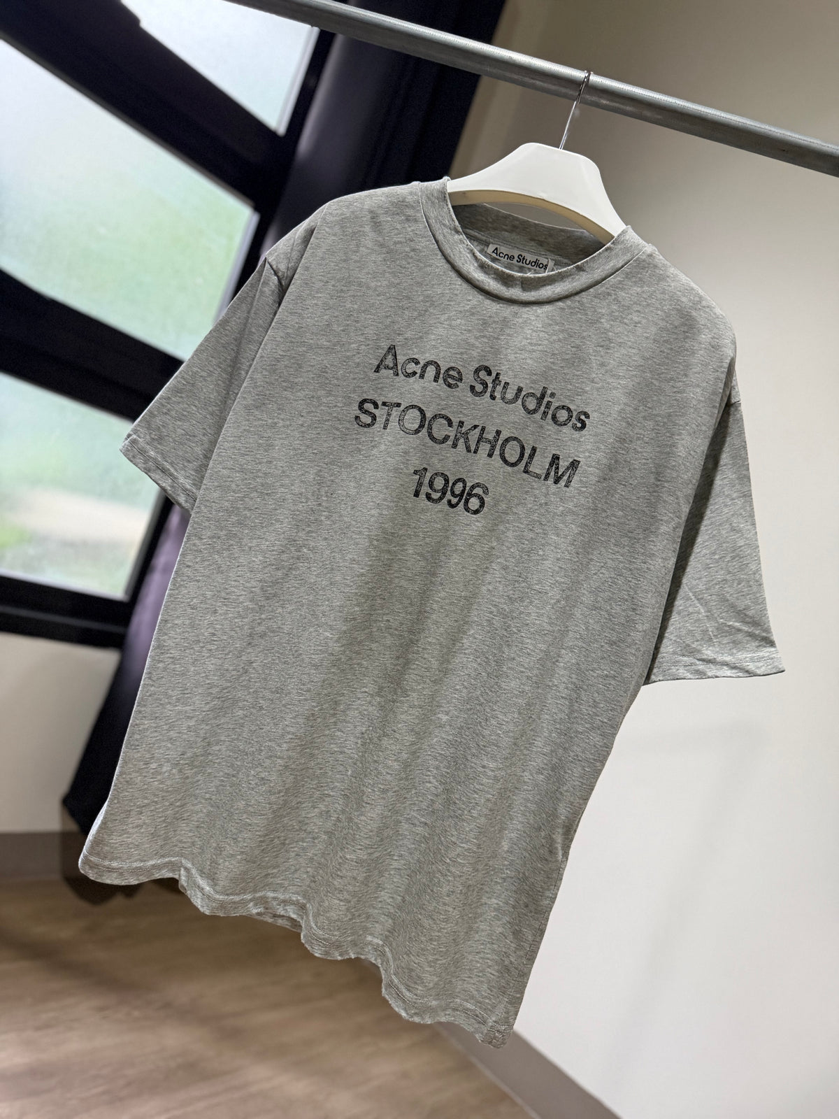 Acne Studios Sprayed Logo T-Shirt (Gray)