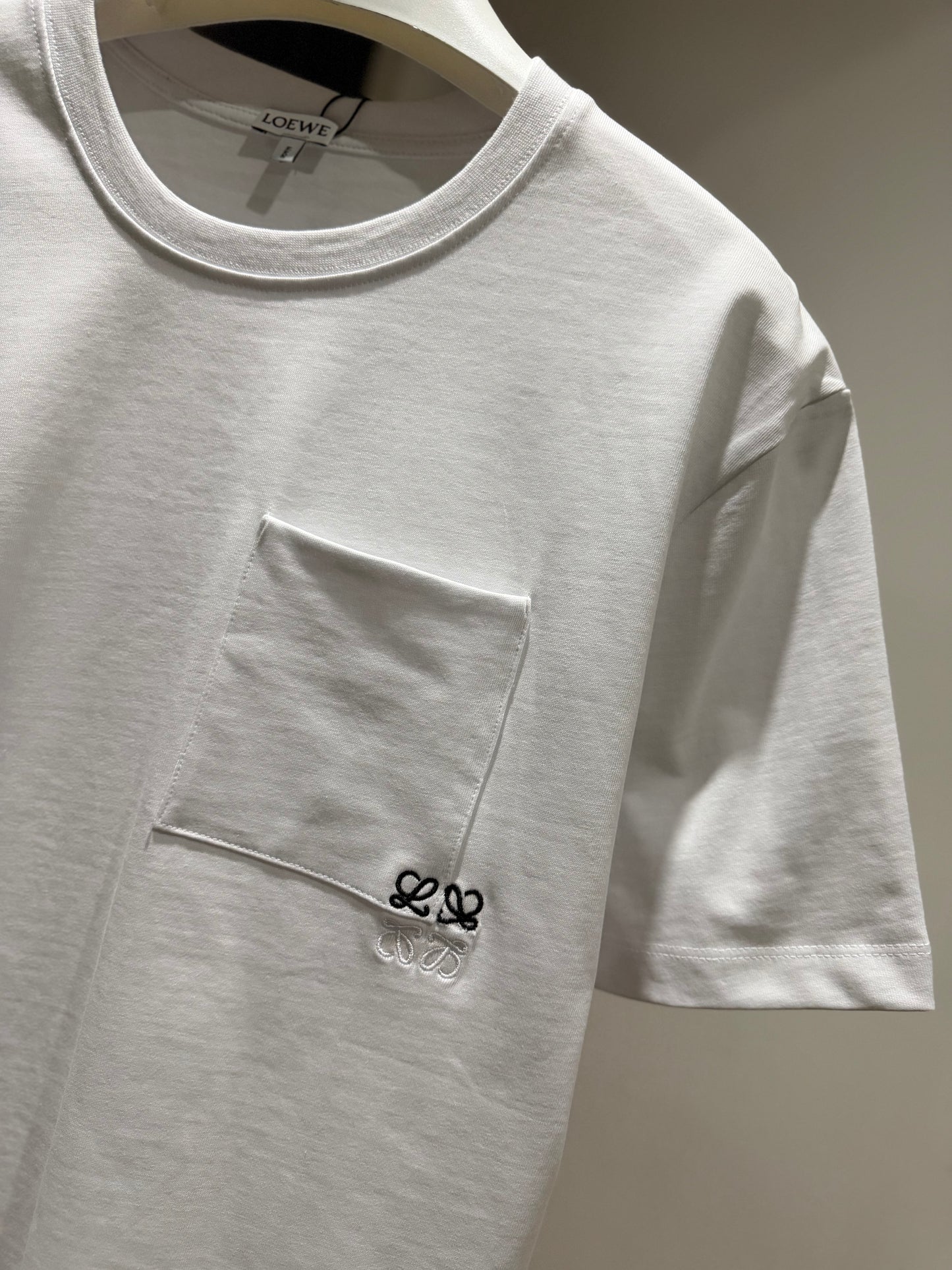 Loewe Anagram Pocket Cotton T-Shirt (White)