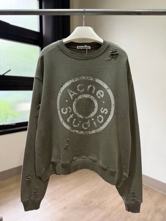 Acne Studios Distressed Sweatshirt (Gray)