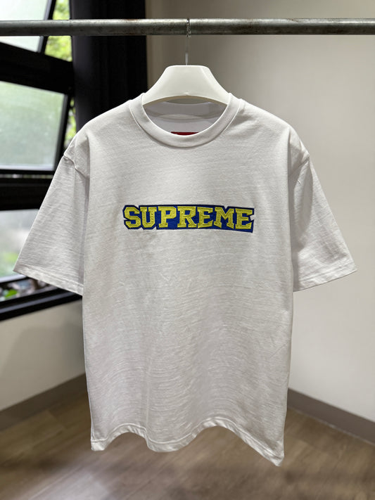 Supreme Satin Applique Tee (White)