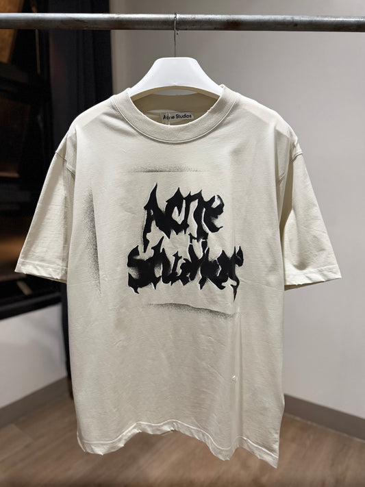 Acne Studios Gothic Logo T-Shirt (Dusty White)