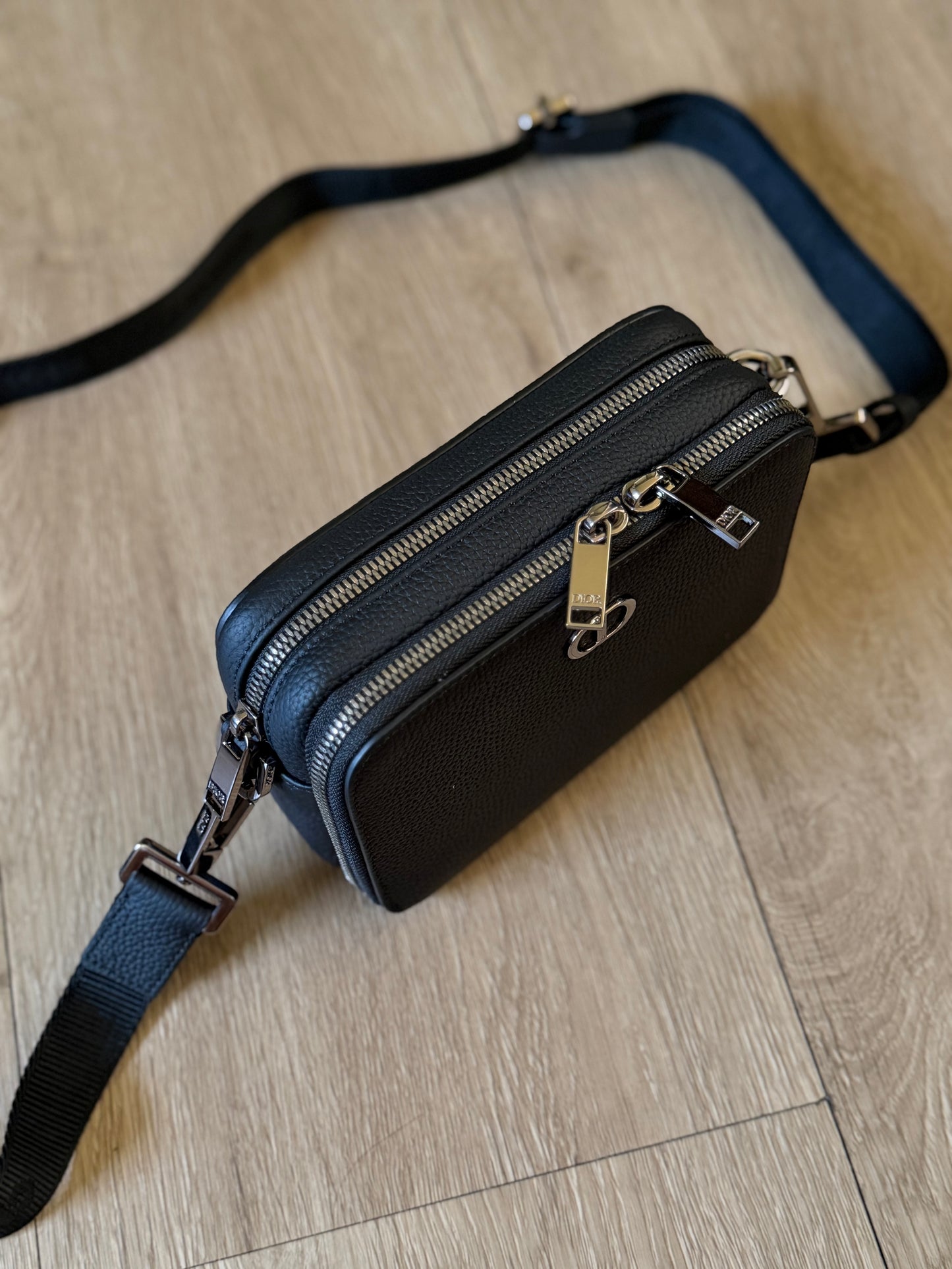 Dior CD Icon Zipped Pouch with Strap