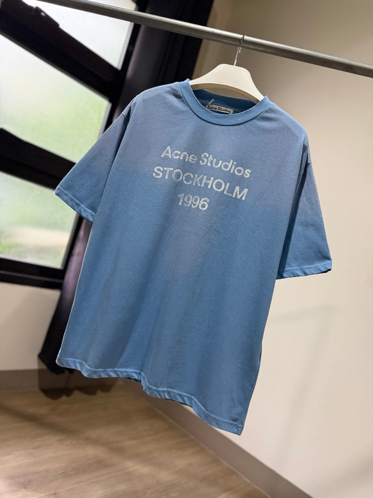 Acne Studios Sprayed Logo T-Shirt (Blue)