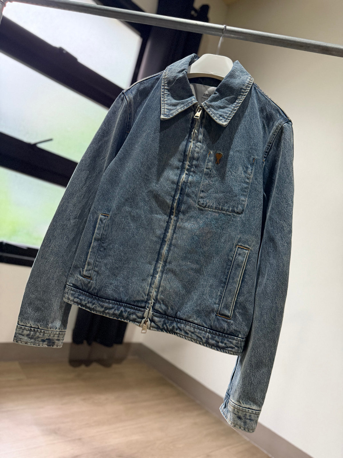 AMI de Coeur Zipped Denim Jacket