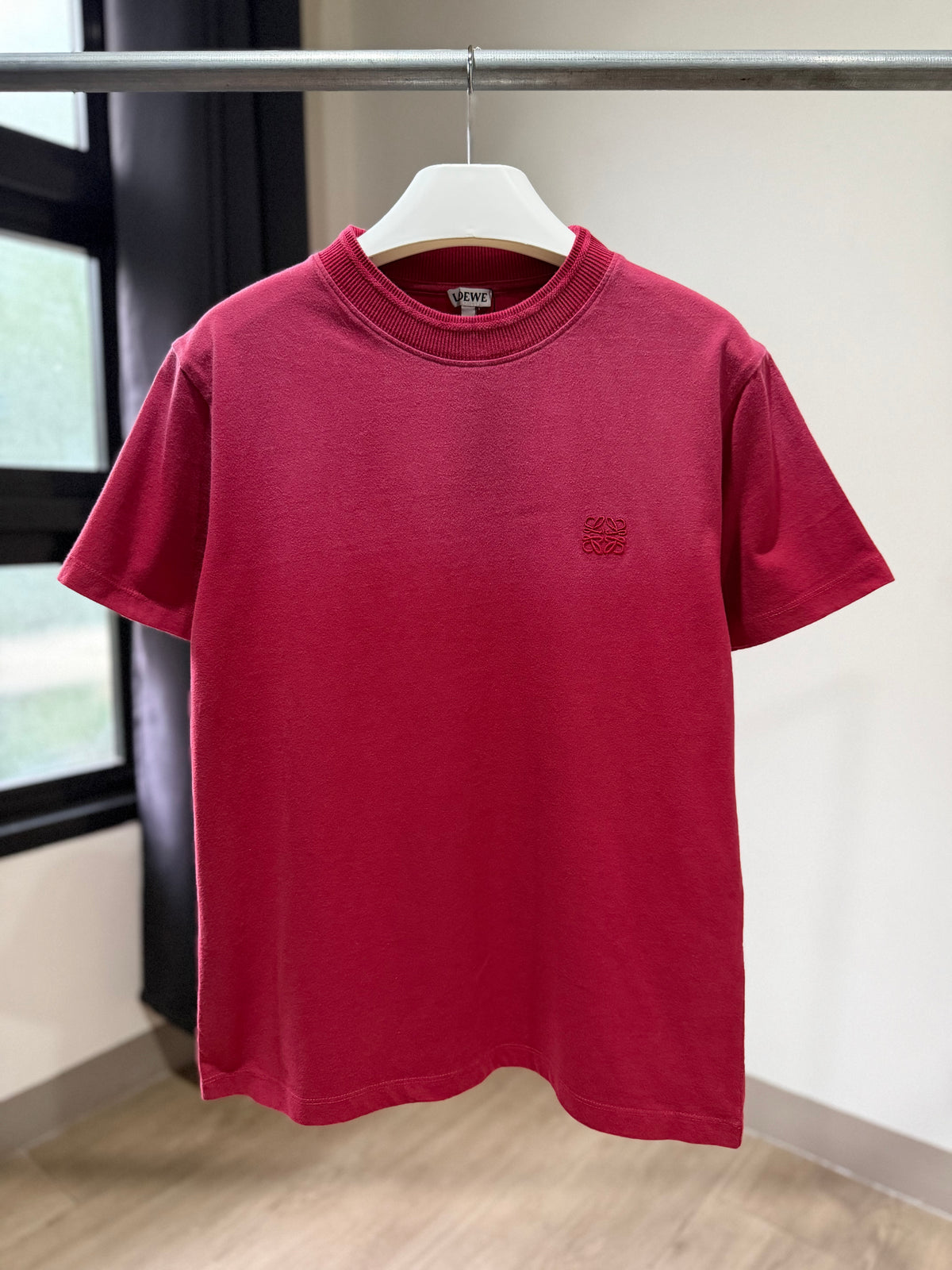 Loewe Anagram Cotton T-Shirt (Faded Red)