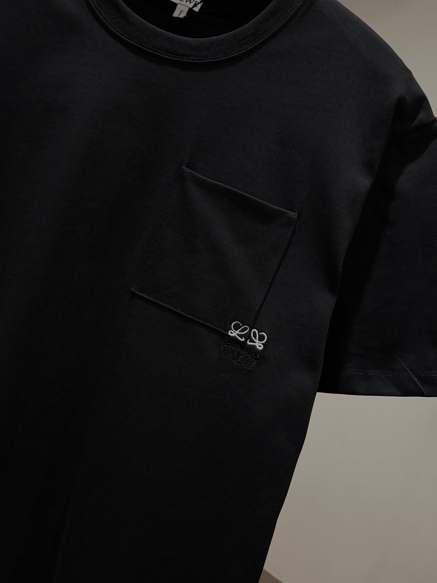 Loewe Anagram Pocket Cotton T-Shirt (Black)
