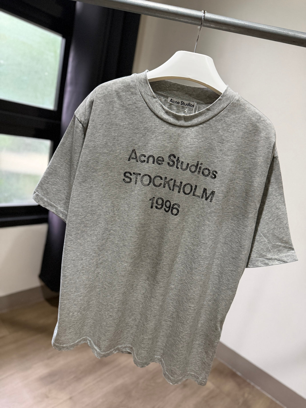 Acne Studios Sprayed Logo T-Shirt (Gray)