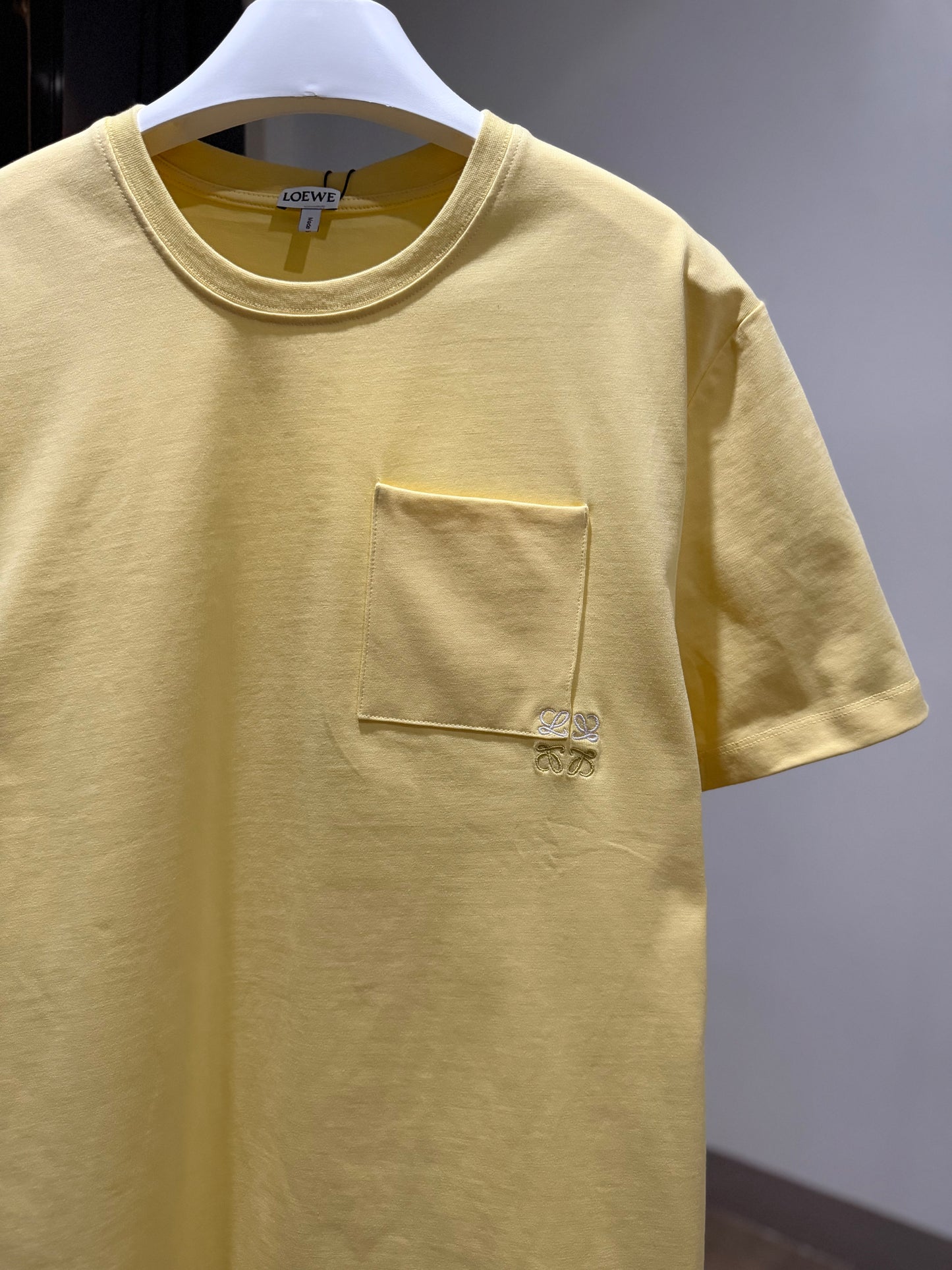 Loewe Anagram Pocket Cotton T-Shirt (Yellow)