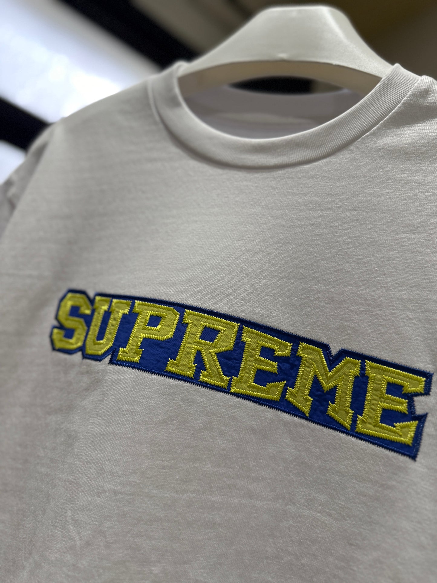 Supreme Satin Applique Tee (White)