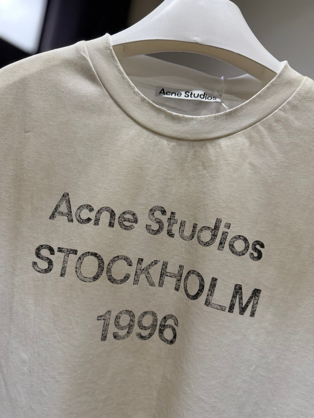 Acne Studios Sprayed Logo T-Shirt (White)