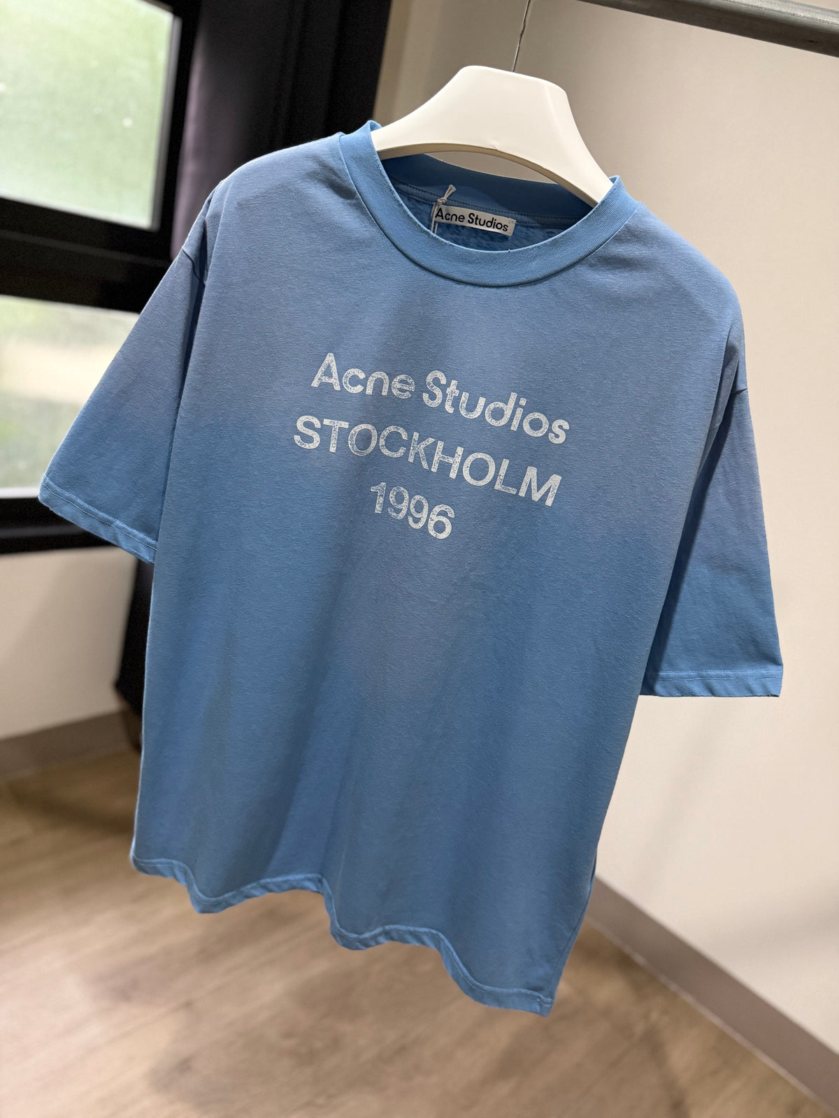 Acne Studios Sprayed Logo T-Shirt (Blue)