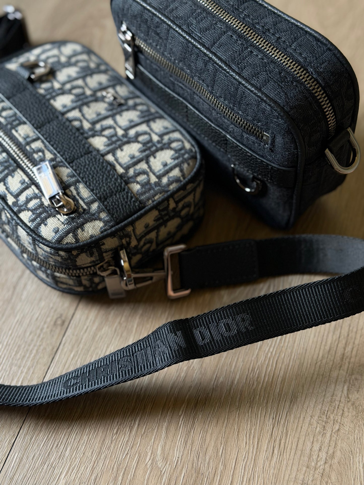 Dior Mini Safari with Strap (Oblique Black)