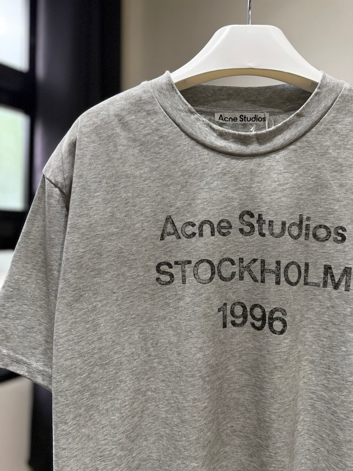 Acne Studios Sprayed Logo T-Shirt (Gray)