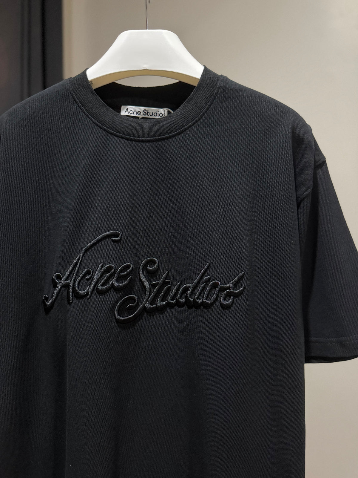 Acne Studios Embroidered Logo T-Shirt (Black)