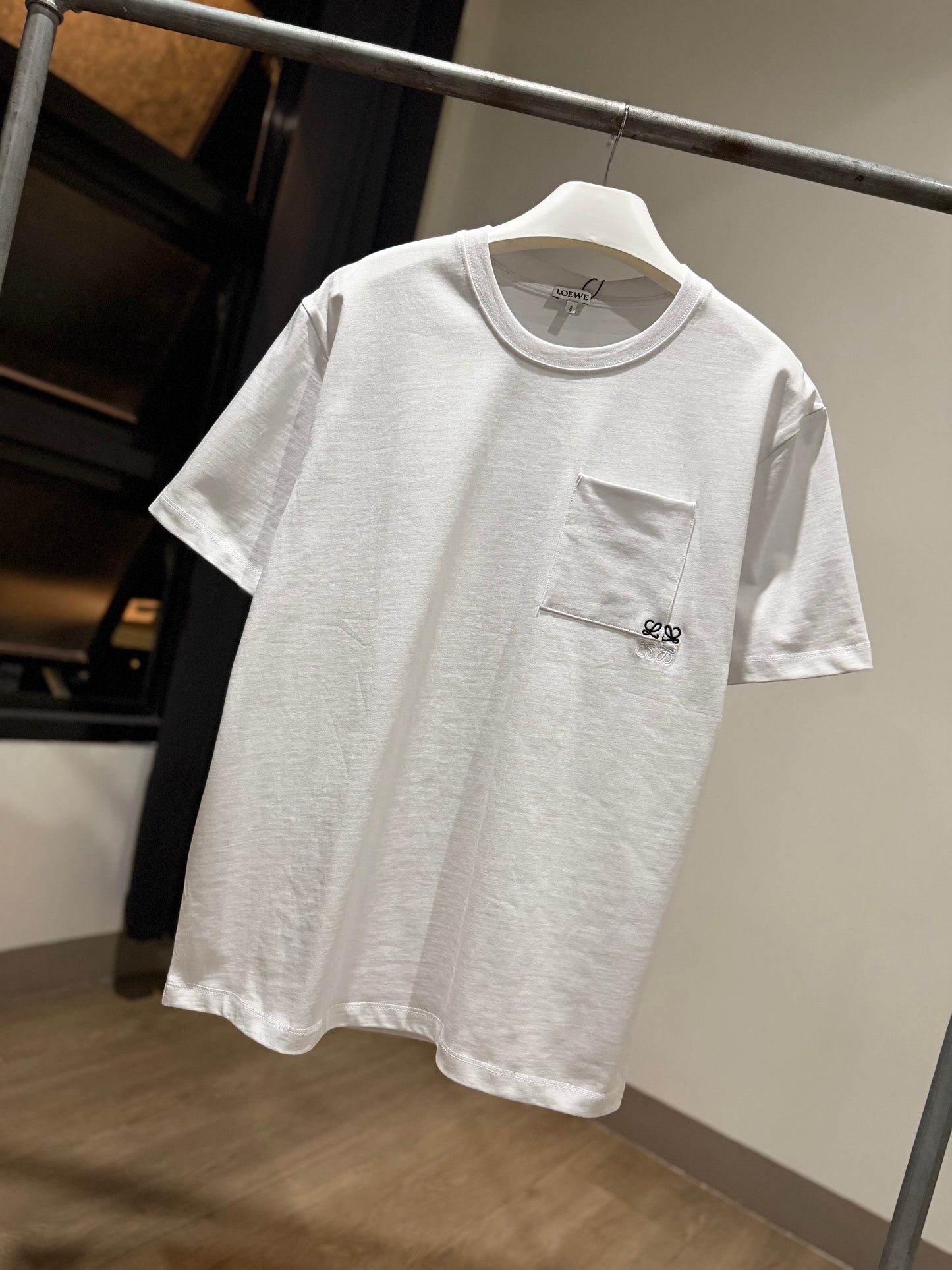 Loewe Anagram Pocket Cotton T-Shirt (White)