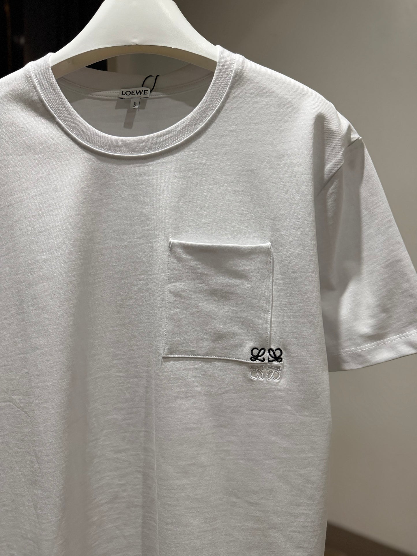 Loewe Anagram Pocket Cotton T-Shirt (White)