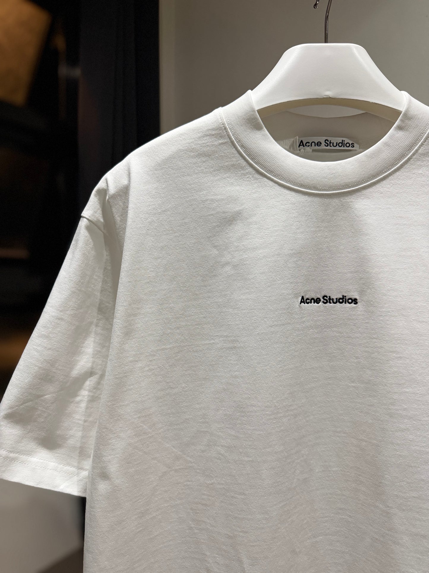 Acne Studios Embroidered Logo T-Shirt (White)