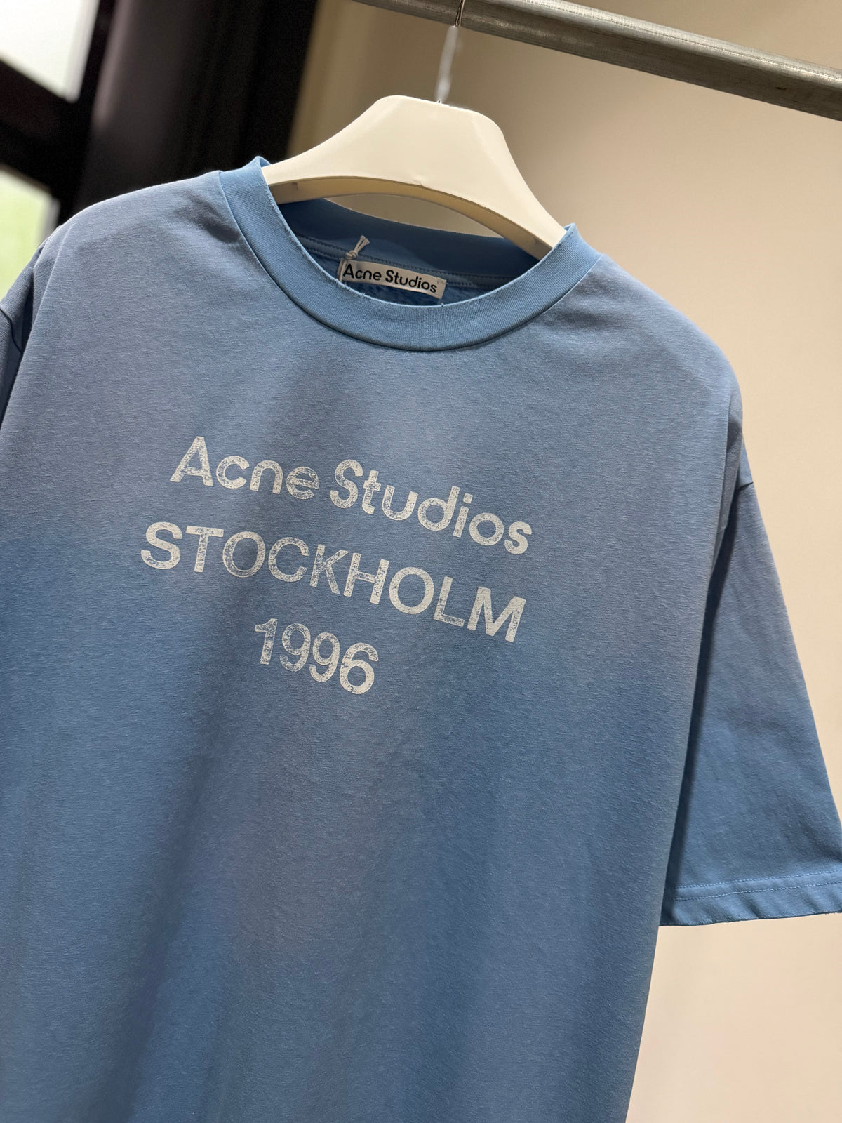 Acne Studios Sprayed Logo T-Shirt (Blue)