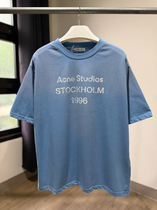 Acne Studios Sprayed Logo T-Shirt (Blue)