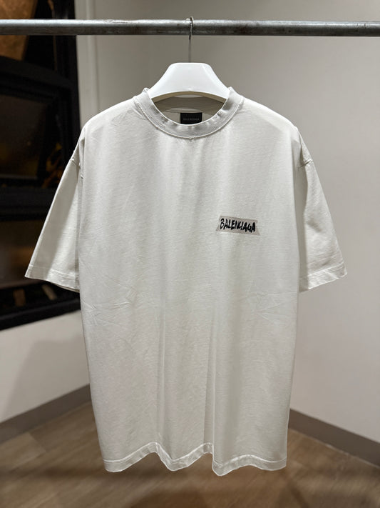 Balenciaga Masking Tape T-Shirt (Dirty White)