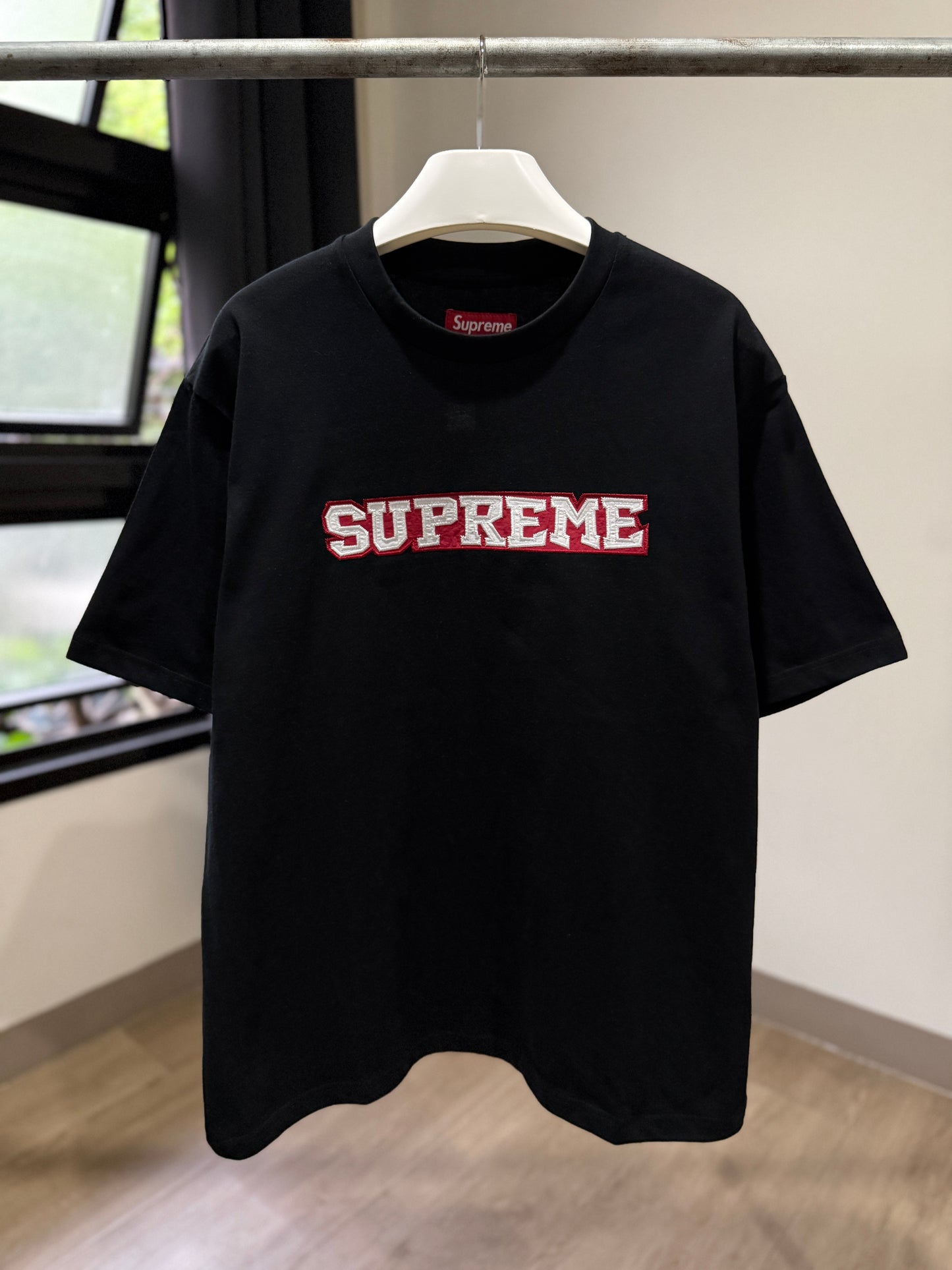 Supreme Satin Applique Tee (Black)