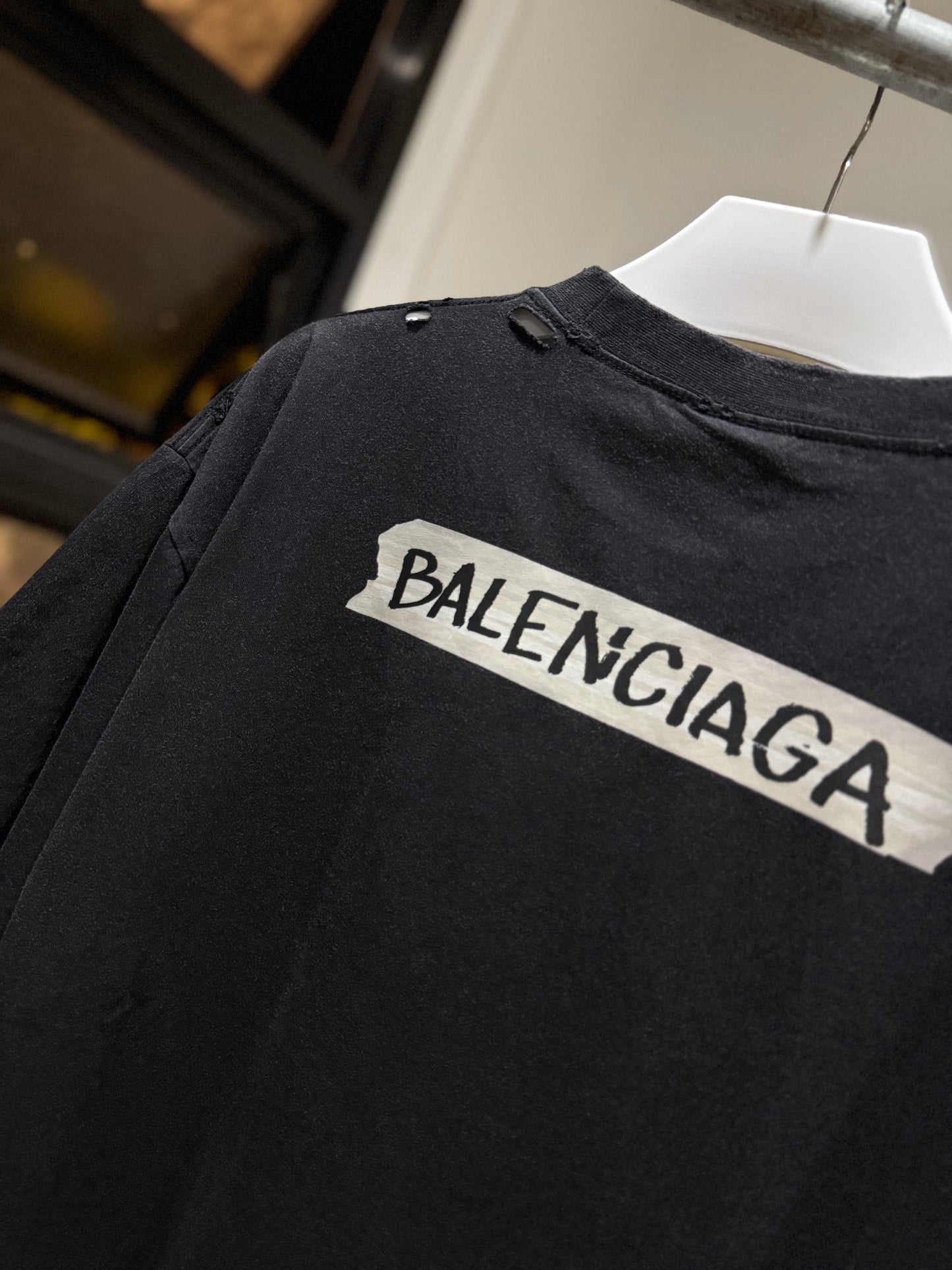 Balenciaga Masking Tape T-Shirt (Faded Black)
