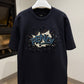 Fendi Cotton Blue T-Shirt (Embroidered)